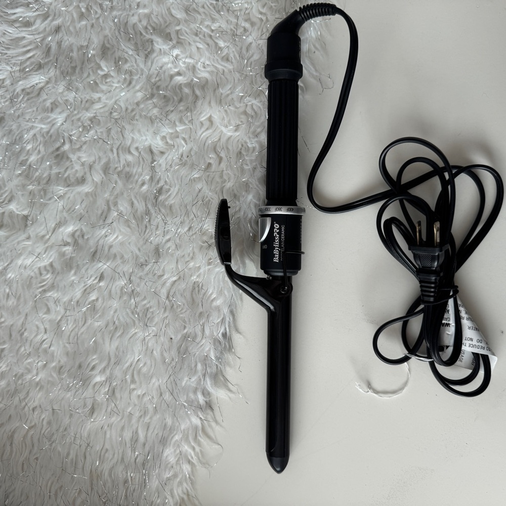Babybliss Pro Porcelain 3/4 inch Black Curling Iron